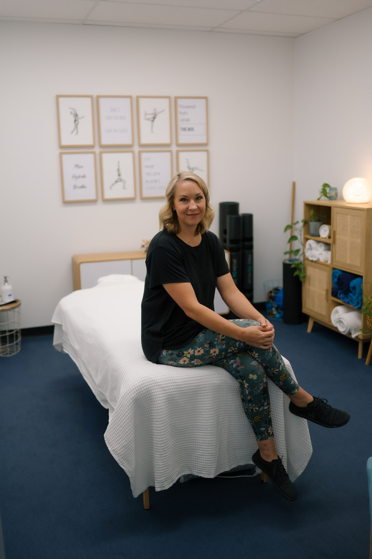 Liandi Richards in her treatment room at Free to Move